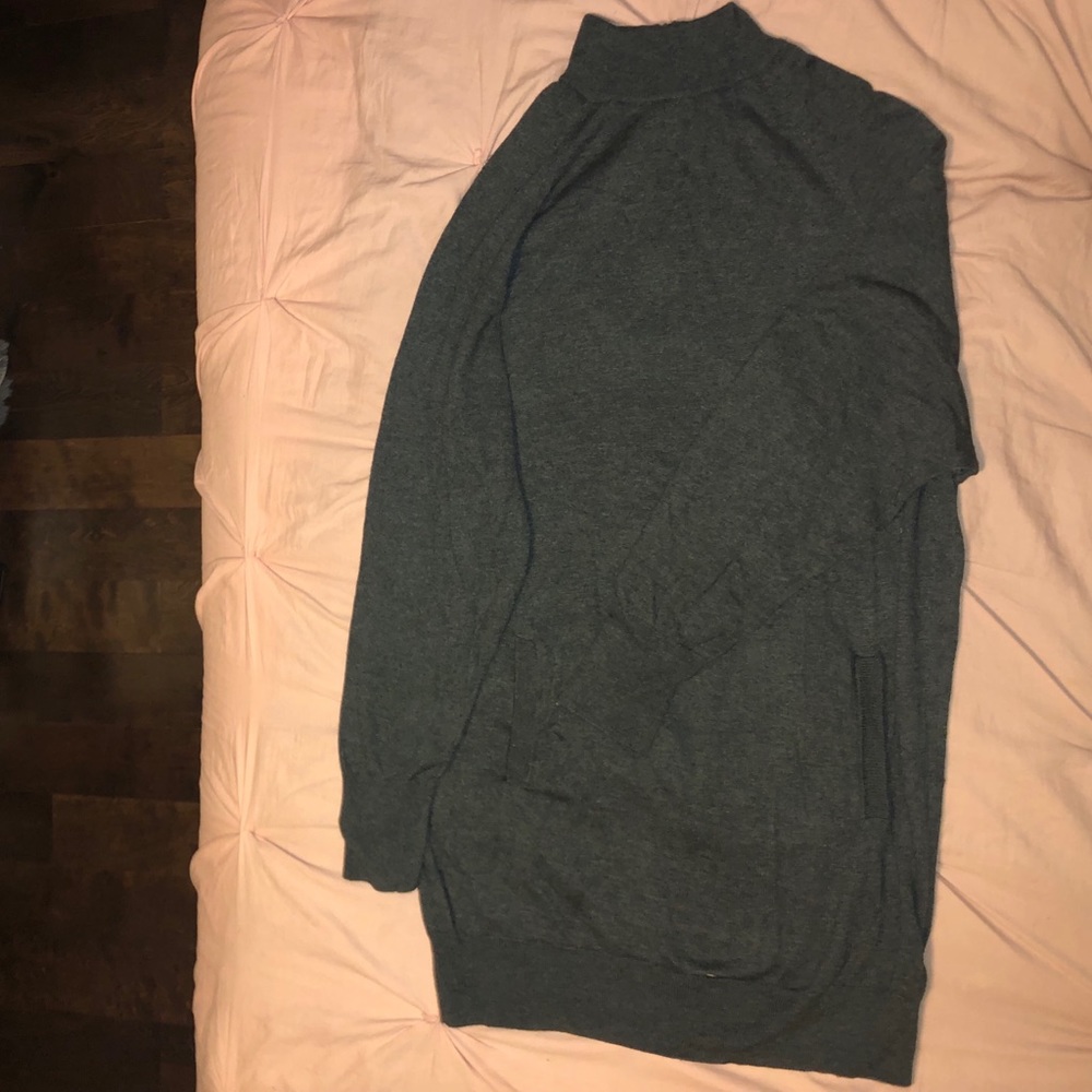Soft Gray Sweater Dress w/front pocket